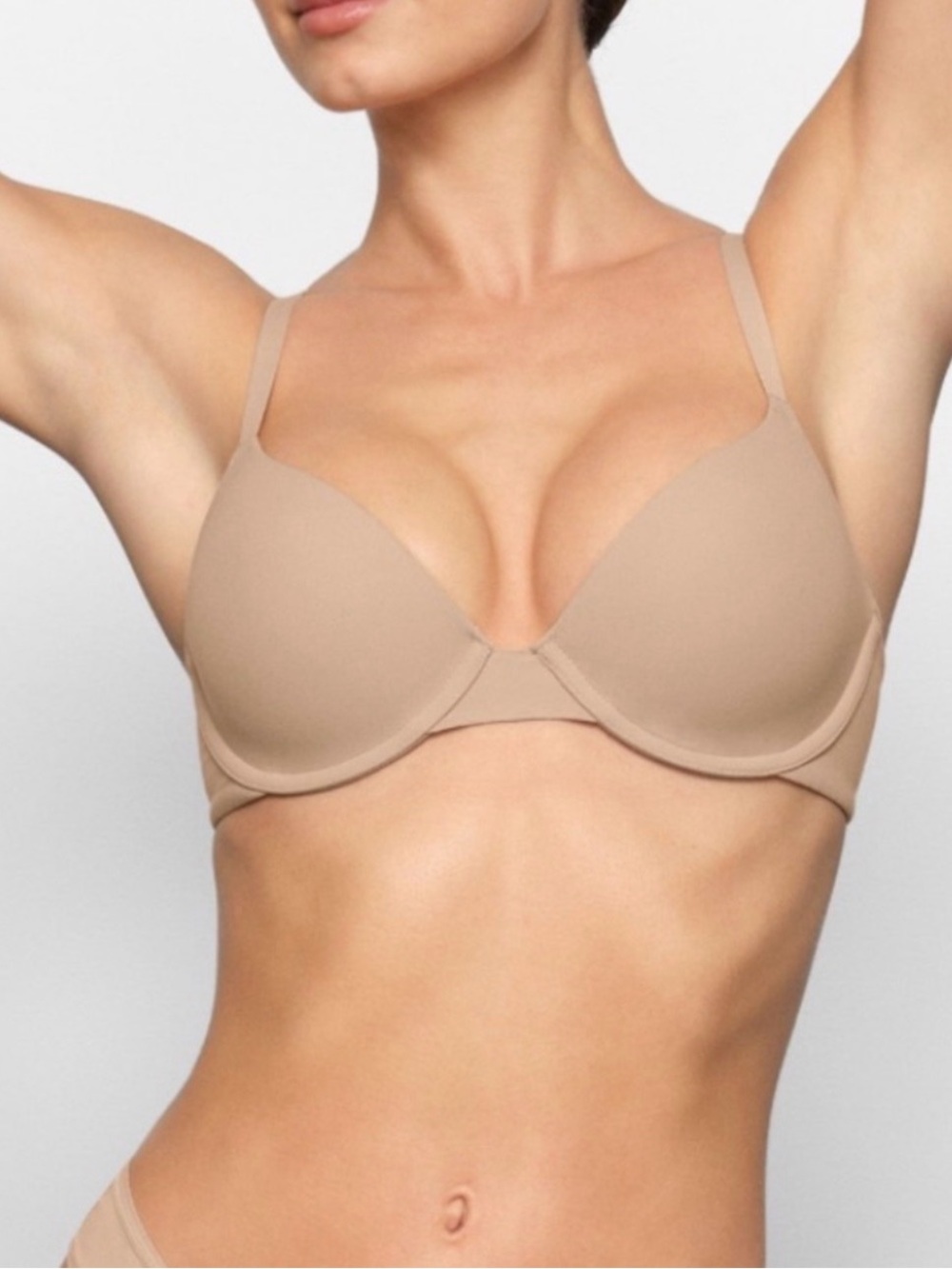 NWT SKIMS fits everybody t-shirt Demi bra in clay